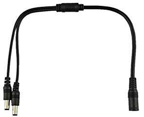 DC Hohlstecker Verteilerkabel 1x 5,5x2,1 Buchse auf 2X 5,5x2,1 Stecker Netzteil