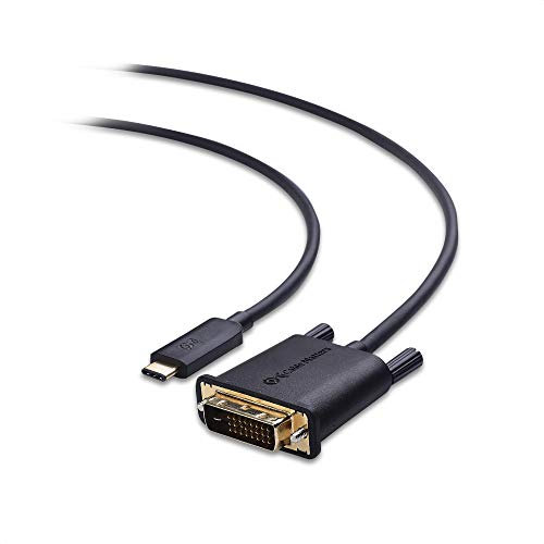 Cable Matters USB-C to DVI Cable in Black 6 Feet (Thunderbolt 3 Port Compatible) for 2016/2017 MacBook Pro, Dell XPS 13 & 15, Surface Book 2 and more