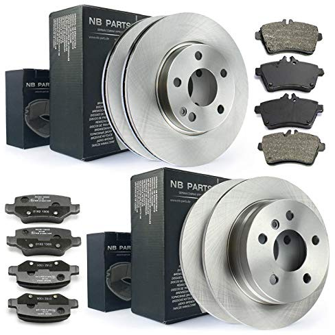 NB PARTS Bremsscheiben Bremsbeläge vorne hinten passend für Mercedes A-Klasse W169 B-Klasse W245