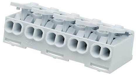 Morsetto per lampada a 5 poli con leva 0,75-2,5 mm2 450 V VDE DGN 3787