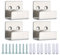 Sayayo Stainless Steel Picture Rail Hooks Picture Hanging Mirror Clips Mirror Fixings Hanging Kits Heavy Duty Ceramic Tile Display Bracket, Brushed Nickel Finish, 4 PCS (20MM Inside Width)