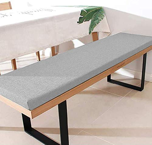 ZINN Premium Bankkissen mit Befestigungsbändern, 150 x 35 cm, 3 cm dicker Schaumstoff, langes Sitzkissen, Schaukelstuhlkissen, Esszimmerbankkissen, für Küche/Erkerfenster/Garten