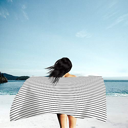 FANSU Strandtücher Mikrofaser Schnelltrocknend, 3D Streifen Drucken Tragbar Sand Proof Ultraleicht Strand-Badetuch Ideal als Strandtuch, Reisetuch, Saunatuch, Duschtuch, Sport (Linie,70 * 150cm)