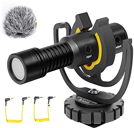 Deity V-Mic D4 Mini Video Microphone 20mph Wind Rating,Runs of 1-5V from Cameras,Phones,and Audio Recorders