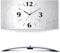 ARTLAND Wanddeko Wanduhr ohne Tickgeräusche Alu Funkuhr analoge Funkuhr 60x30 cm Weiße Marmor Stein Optik U1RF