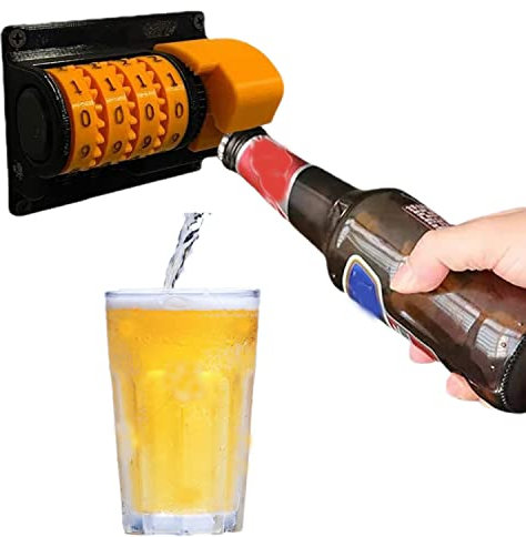 XIAOYIYI Abridor de Botellas con Contador, Beer Counter Bottle Opener, Montaje en Pared, con Números Exactos, Abridor de Botellas de Cerveza Manual Creativo, para Restaurante de Barra
