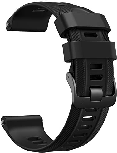ANBEST Armband für Garmin Forerunner 965/945/955/935/EPIX 2 Armband, 22mm Silikon Ersatzarmband für Fenix 6/Forerunner 745/Approach S62/S60 Armbänder, Schwarz