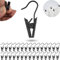 Gardinenklemmen, 30 Pack, in Schwarz, mit Ø 7 mm Haken Öse, 32 mm Lange Vorhang Clips mit Haken, Gardinen Klammern, für Duschvorhang, Fenster Vorhang, Mehrzweck Hakenklammer, Lichterkette Halter