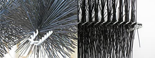 MEISSNER 10x Dachrinnenbürsten speziell für Kupferdachrinnen 100cm lang, Ø 15cm, inkl. 6 Sicherungsklammern gegen Sturm und Wind