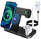 4 in 1 Wireless Charging Station,Foldable Wireless Charger,15W Fast Wireless Charging Stand Compatible for Phone 14/13/12/11/8,Phone and Watch Charger Stand for Apple Watch,for Airpods