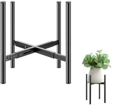 Pizsieat Portavasi da Interno,Portavaso da Interno in Metallo Regolabile Supporto per Piante da Interno per Giardino, Balconi, Interni ed Esterni (Larghezza Regolabile 20-30 cm)