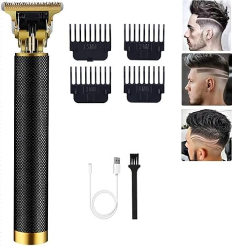 Tondeuse à cheveux pour homme, tondeuse électrique sans fil rechargeable pour barbiers et maison, kit de coupe de cheveux USB zéro écart, cadeau pour homme