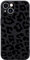 Wihytec Black Leopard Phone Case for iPhone 15 Black Leopard Cheetah Animal Skin Print Case Cover Liquid Silicone Soft Gel Rubber Durable Matt Phone Cover with Microfiber Lining