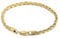5mm Twisted Rope Bracelet Hip Hop Jewelry 316L Stainless Steel For Men and Women's Thick Rope Chain Bracelet for Men and women (gold)