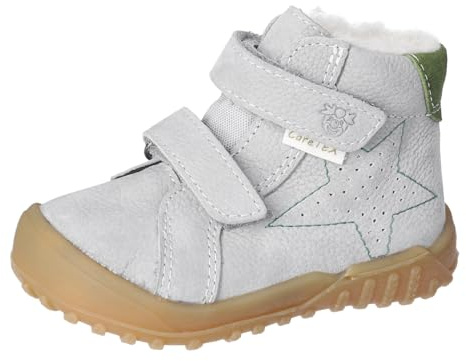 RICOSTA Jungen Winterstiefel Donny, Kinder Lauflernschuhe, Weite: Weit, CareTEX, terracare, Lammwolle, warm, gefüttert, Frost/grün (420), 26 EU