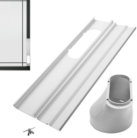 Portable Air Conditioner Window Vent Kit, Sliding Window Seal for Portable Air Conditioner, Portable AC Exhaust Hose Kit, Portable Air Conditioner Sliding Door Kit, AC Window Seal for Exhaust Hose