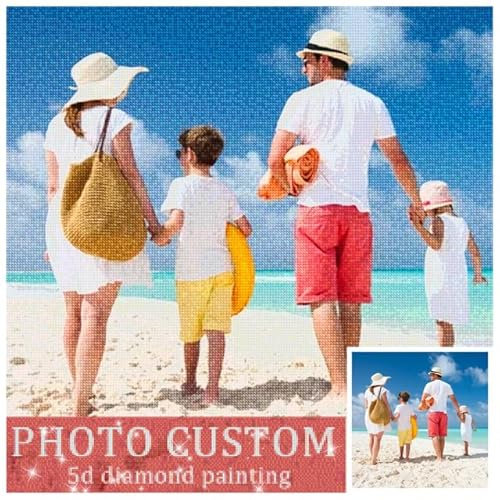 YUYUGO Cuadro Diamantes Personalizado Con Foto,Diamond Painting Personalizado - Pintura Diamante 5d Personalizado Diamond Painting, Personalizado Regalos Pintura de Diamantes para Adultos
