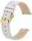 BISONSTRAP Bracelets de Montre en Cuir Élégant, Libération Rapide, Bracelet de Montre pour Femmes et Hommes, 16mm, Blanc (Boucle Dorée)