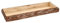 Holz Deko Tablett mit Rinde rechteckig klein - 38 x 11 cm - Kerzentablett Natur mit Rand aus Baumrinde - Tischdeko Servier Kerzen Brett Weihnachten