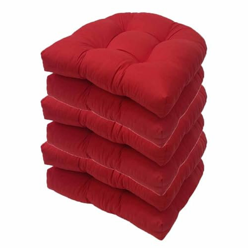 GYYFQH Stuhlkissen 2er/4er/6er Set, Sessel Kissen Zurück Sitzkissen Pad 48x48 cm, Sitzpolster Für Geeignet für den Innen und Außeneinsatz, Outdoor Gartenstuhlkissen，Terrassensofakissen(Style E2,6pc)