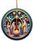 Weihnachtskrippe, Vintage Ornament Religiöser Weihnachtsbaumschmuck Mit Seil, Krippen Holzornamente Holzanhänger, für Weihnachtsbaum, Wand, Büros, Geschäft, Hotel