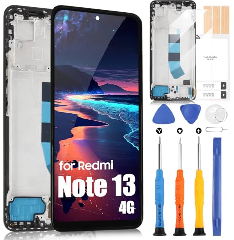 ARSSLY TFT pour Xiaomi Redmi Note 13 4G LCD Écran - LCD Affichage pour Xiaomi Note 13 4G 23129RAA4G 23124RA7EO Écran Tactile Digitizer Verre Assemblage avec Cadre (Noir, Pas pour Redmi 13)