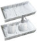 Silicone Bathroom Tray Organiser, 2 Pcs Marble Bathroom Vanity Tray for Cosmetics, Shatterproof Sink Trays, 20×10cm Small Bathroom Decorative Trays, Countertop Organizer for Kitchen Sink