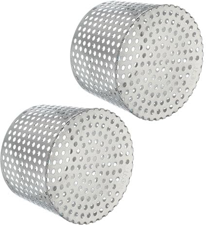 PATIKIL Gutter Guard Filter 4.9-4.3, 2 Pcs PVC Termination Cap Mesh Screen Roof Vent Cover Stainless Steel Conical Exhaust Pipe Cover Downspout Guard Filter Strainer for Downspout