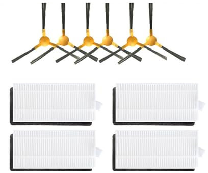 Tbrov Kompatibel mit Ziglint D5 Mamibot Exvac650/660 Robotic Staubsauger Ersatz Ersatzteile Seitenbürste Hepa-Filter Zubehör(Set F)