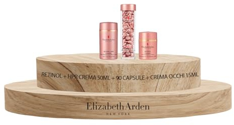 Elizabeth Arden RETINOL HPR, Ceramide und Retinol Serum, 90 Kapseln + Retinol + HPR Ceramide Water Cream, 50ml + Retinol Ceramide, Nachtpflege für die Augenpartie mit Retinol und Ceramide, 15 ml