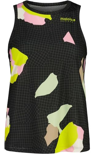 Maloja Damen HolzrieseM. Top, deep Black Grid fieldflower, M