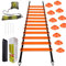 Lonsien Kit Entrenamiento Futbol Escalera de Agilidad 6M 12 Conos Entrenamiento y Fussball Trainer mit Schnur Escaleras de Coordinación para Niños y Adultos
