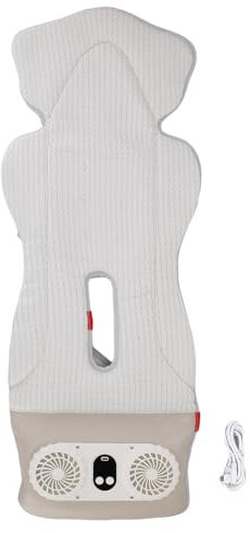 Almohadilla de refrigeración para cochecito de bebé, plegable, forro de refrigeración para asiento de coche, inalámbrico, 3 velocidades de viento, poliéster, 10,000 mAh, recargable, 2 ventiladores