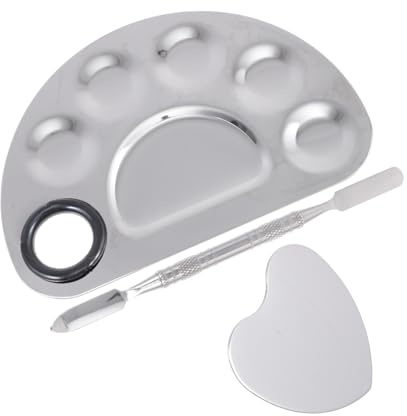 BAZEITFLOW Makeup Palette Mixing Set Beauty Salon Manicure Paint Boards for Nail Art Display Practical Manicure Palettes Mixing Stick