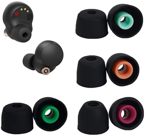 4Paar Silikon Ohrstöpsel,Ersatz Ohrpad für Sony WF 1000XM5 XM4 XM3 WF C700N | Weiche Ohrkissen Noise Cancelling Ohrpolster Größe XS S M L für Optimale Passform und Hygiene