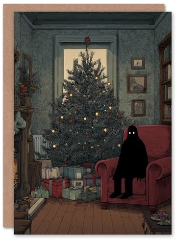 Artery8 Christmas Card Decorated Living Room Existential Crisis Funny