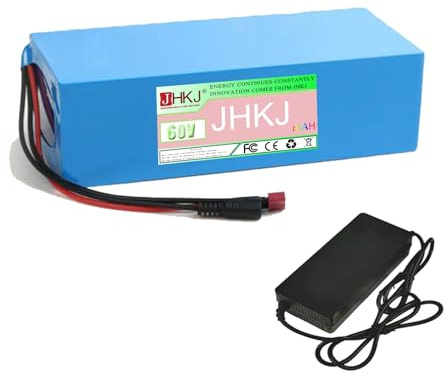 JHKJ 60V 15Ah 20Ah 25Ah 30Ah 35Ah 40Ah 45Ah 50Ah Elektrische Motorrad Lithium-Ionen Batterie für Elektrische Fahrrad Moped Motorrad 3000W Motoren,60v,35Ah