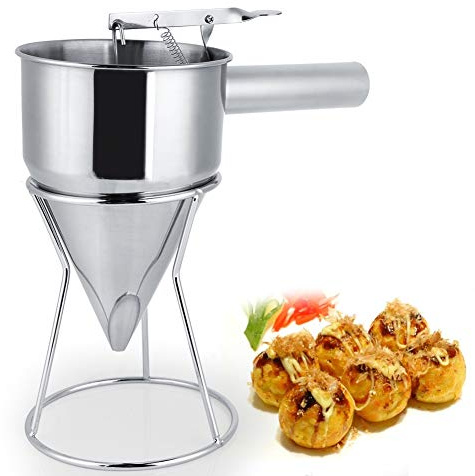 Xiuganpo Entonnoir en Acier Inoxydable avec Miroir et Support pour un Nettoyage et un Rangement Faciles pour la Pâtisserie