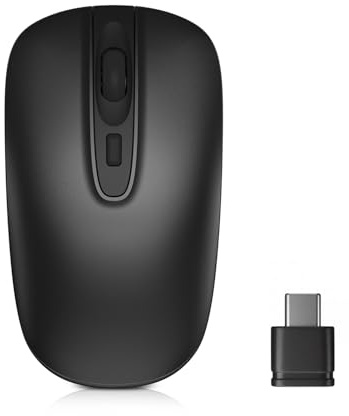 cimetech Souris sans Fil, USB C Souris pour Ordinateur Portable USB C Souris sans Fil Mince et silencieuse avec récepteur de Type C Compatible avec PC, Ordinateur Portable, MacBook et Tous Les