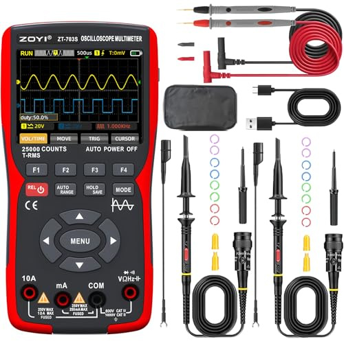 ZT-703S Oszilloskop-Multimeter, 3-in-1, 3,5-Zoll-IPS-Display, 25.000 Punkte, Dual-K-Bandbreite 50 MHz, 280 MSa/s hoch
