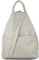 Belli City Backpack leichte italienische Leder Damentasche Rucksack Handtasche in hellgrau - 29x32x11 cm (B x H x T)