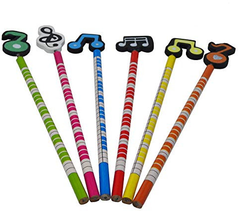 PUNK Bleistift-Set mit Musik-Motiven und niedlichen Cartoon-Musikinstrumenten Music Note