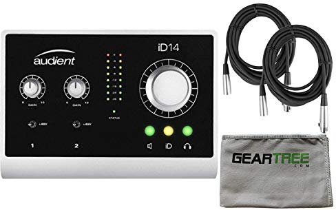 Audient ID14 2 canali con interfaccia USB e sistema di controllo W/panno e 2 cavi