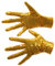 LUOEM Kostüm Handschuhe Pailletten für Erwachsene Handgelenk Länge Handschuhe 1 Paar (Gold)