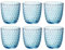 EUPOSIA - set 6 Bicchieri 29 cl, Modello SLOT - colore: Blu