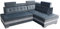 Robin Paris Ecksofa mit Schlaffunktion Bettkasten 5 Verstellbare Kopfstützen Sofa L-Form Schlafsofa Freistehende Eckcouch Schlafcouch Wohnzimmermöbel Wohnlandschaft Rechts Azur Silber