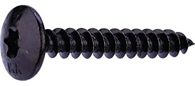 Vis spéciale penture tête étoilée acier zingué noire - 6x40-10 pces - FixPro