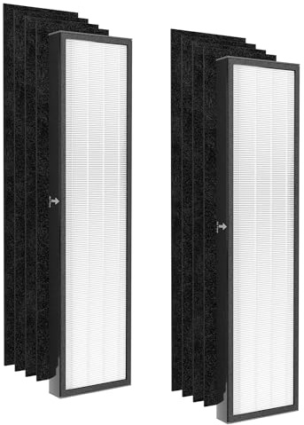 FLT5250PT Filtro compatibile con filtro Germ Guardian C, FLT5000, modello AC5250PT, AC5000, AC5300B, purificatore d'aria serie 2 filtri True HEPA e 8 filtri a carbone
