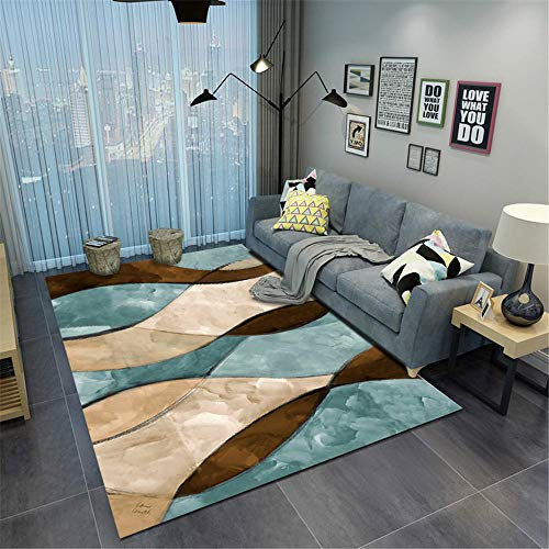 AU-SHTANG Teppich Flur Hellgrüner, geschichteter Teppich, weiches und stilvolles Sofa, pflegeleichter Teppich kinderteppich -Hellgrün_120 x 180 cm