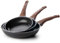 ROSMARINO Set di 3 padelle (20, 24, 28 cm) - Padelle per friggere a induzione e Altre Piastre di Cottura - Rivestimento Antiaderente Tedesco